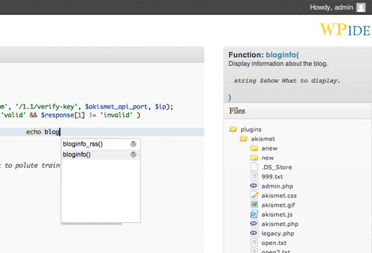 WordPress插件：WPIDE，主题代码编辑器